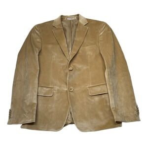Alfani Slim Fit Velvet Sport Coat Mens 38S‎ 38 Camel Tan Modern NEW